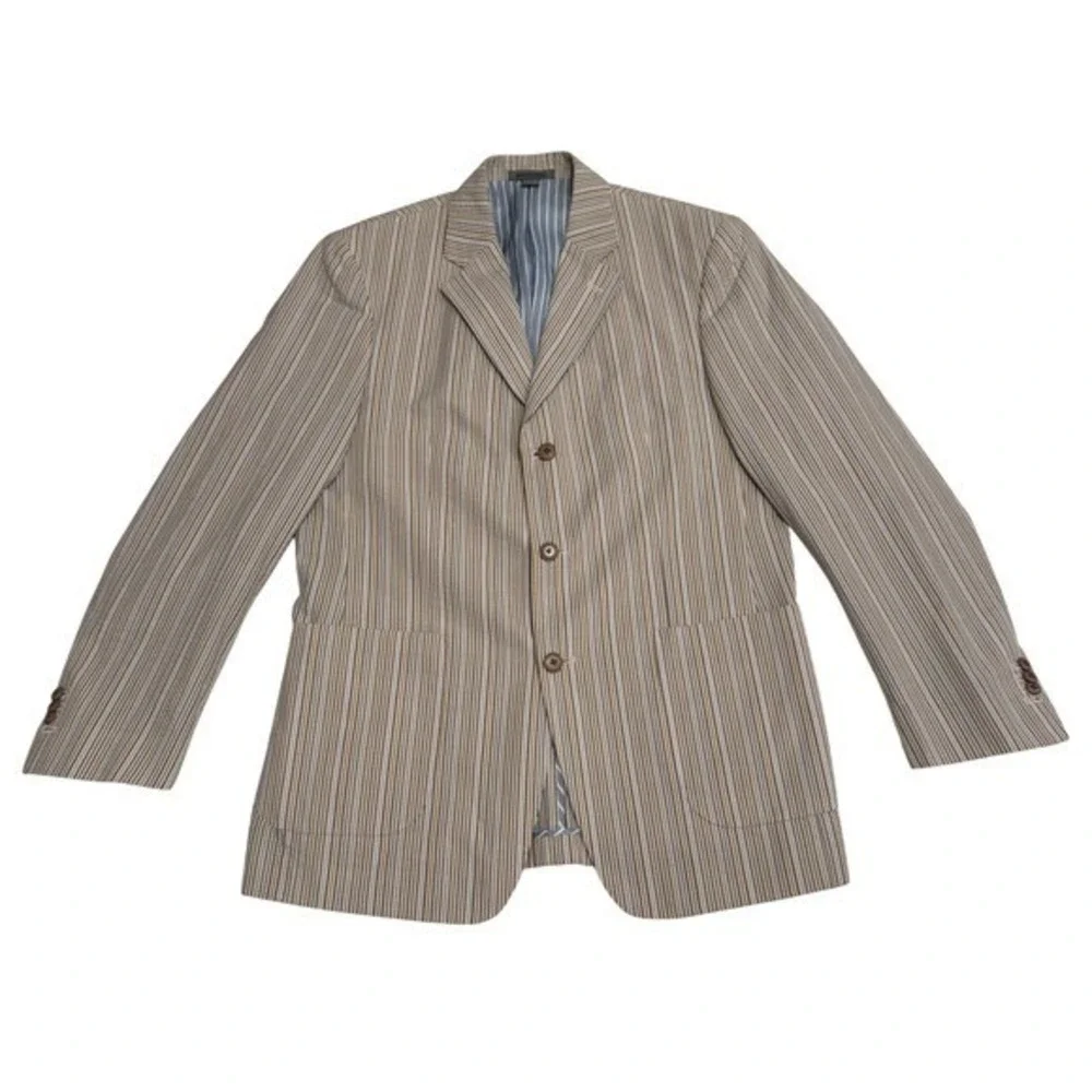 Johnston Murphy Mens Striped‎ Seersucker Blazer Jacket Size M